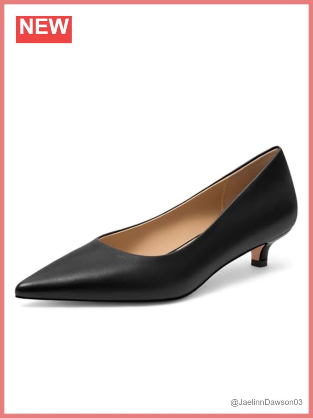 Womens Kitten Heel Pumps 1.5 Inch Low Heel Pointed Toe Dress Shoes Comfortable